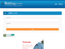 Tablet Screenshot of biddingscheduler.com
